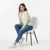 Buy Dining Chairs - Scandinavian Design - Dark Wood Legs - Skandiva White 61569 at MyFaktory